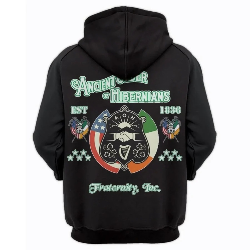 Greek Life Hoodie - Ancient Order of Hibernians Brotherhood, African Hoodie For Men Women