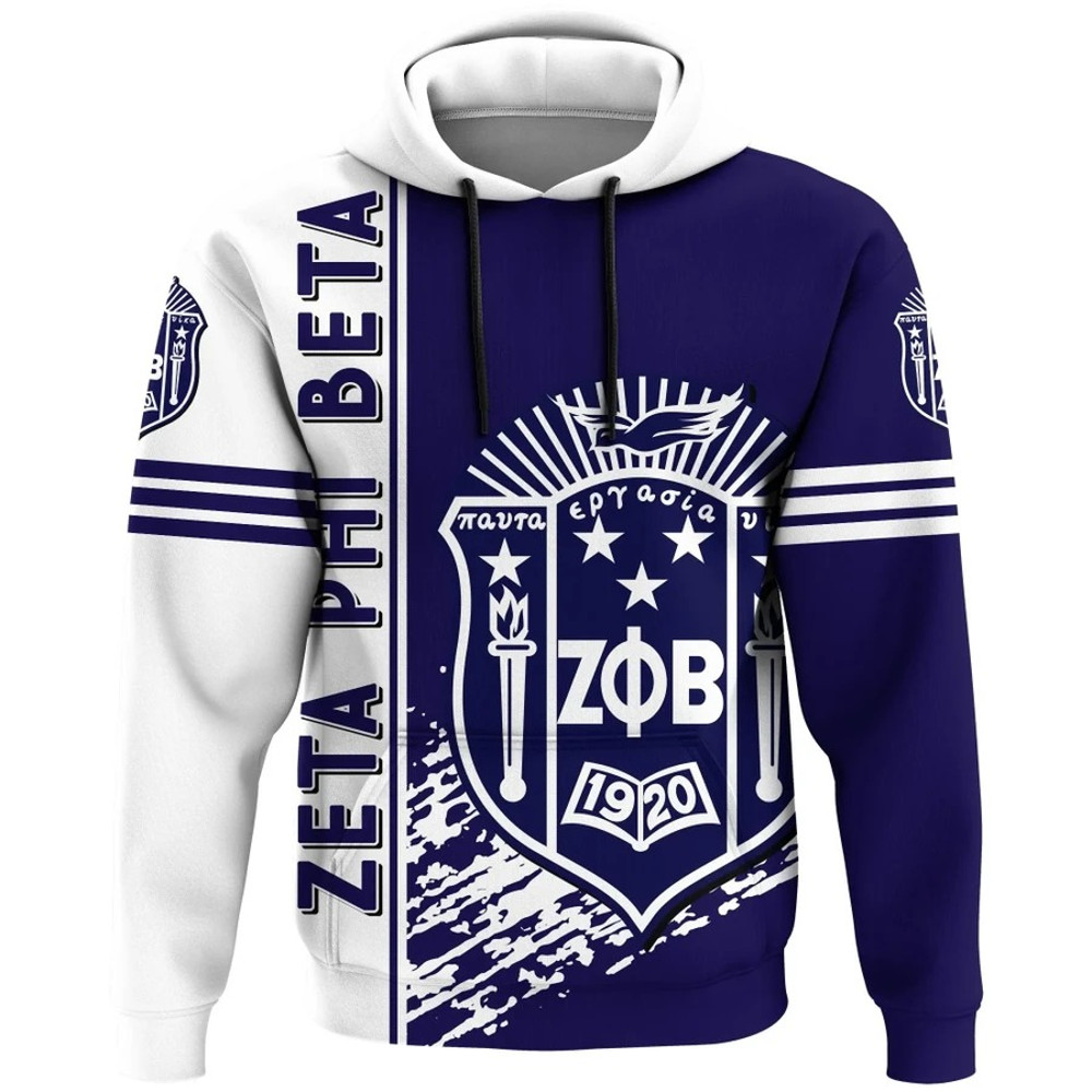 Zeta Phi Beta Hoodie Quarter Style, African Hoodie For Men Women