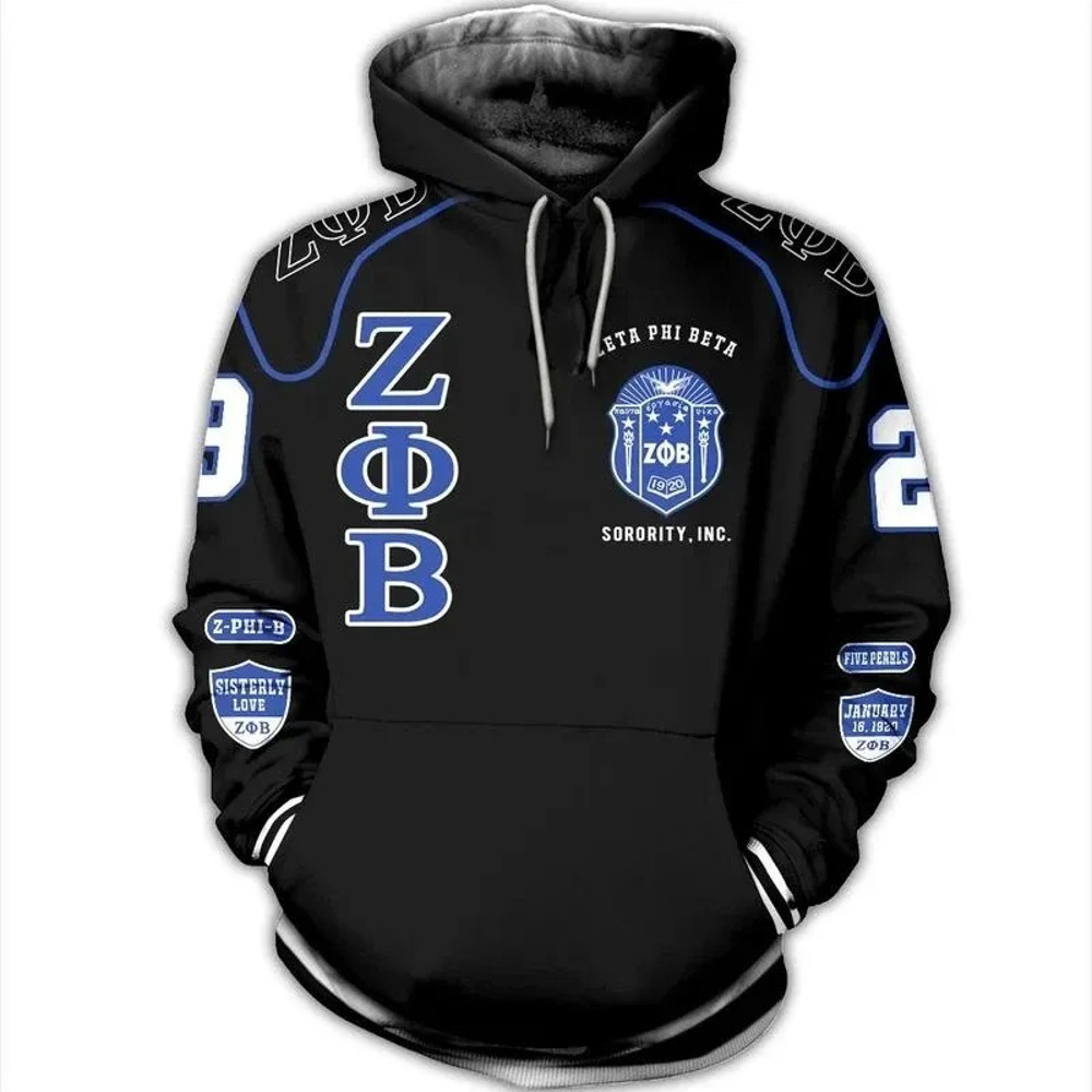 Z-phi-B Zeta Phi Beta Sorority Inc Hoodie, African Hoodie For Men Women