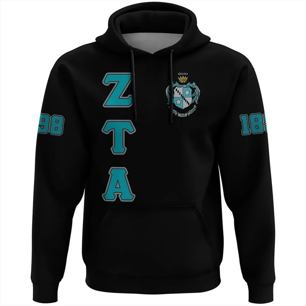 Zeta Tau Alpha Letters Hoodie, African Hoodie For Men Women