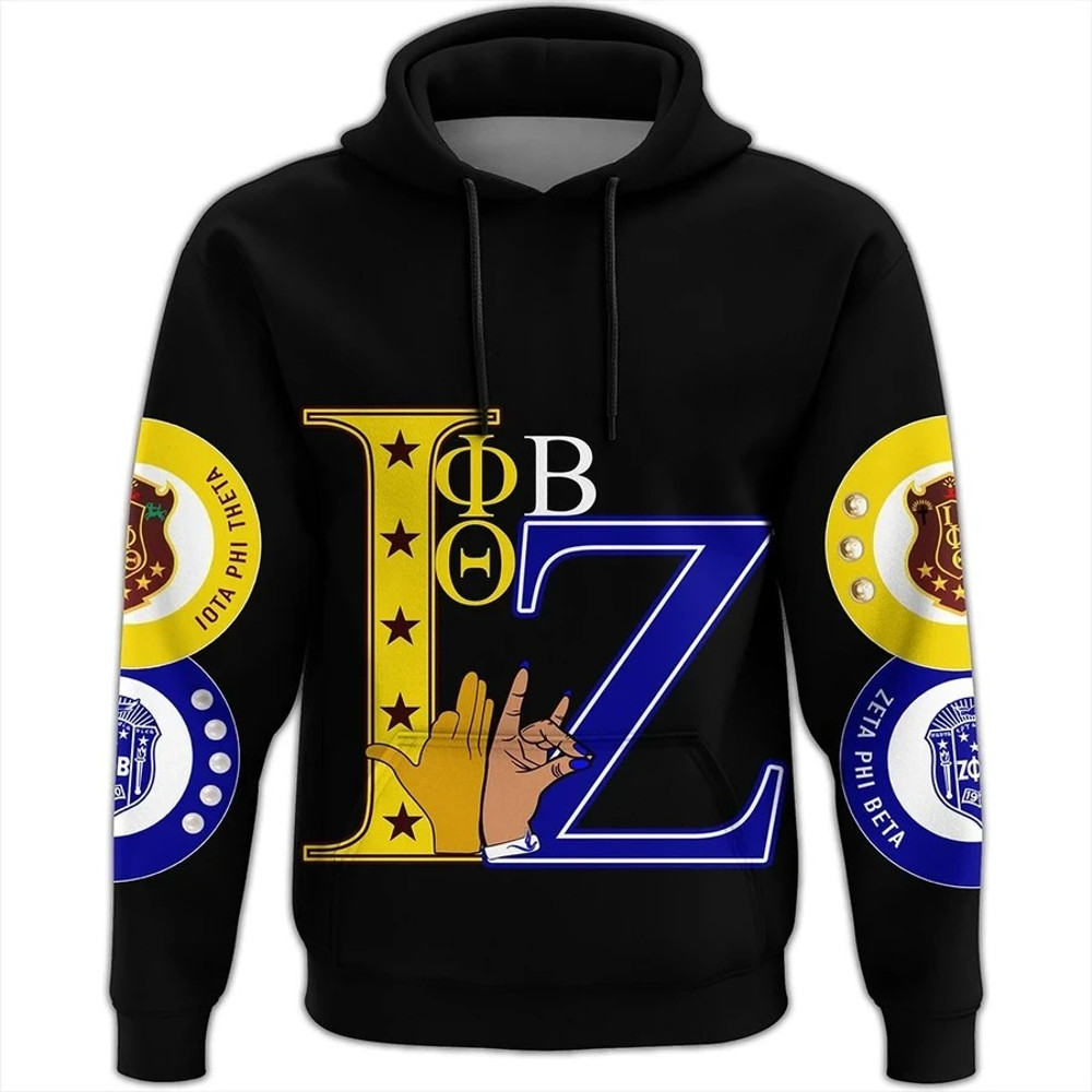 Iota Phi Theta Zeta Phi Beta Black Hoodie, African Hoodie For Men Women