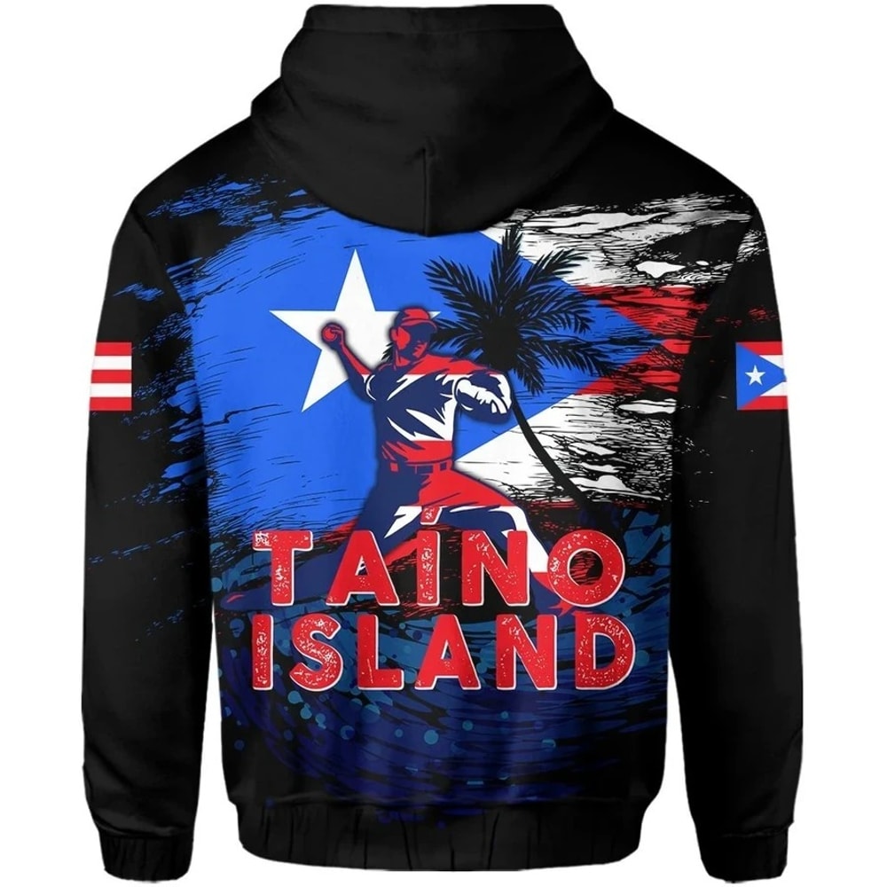 Taino Island Baseball Pitcher Hoodie, African Hoodie For Men Women