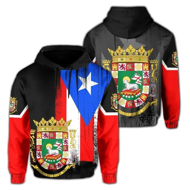 Puerto Rico Coat Of Arm Hoodie, African Hoodie For Men Women