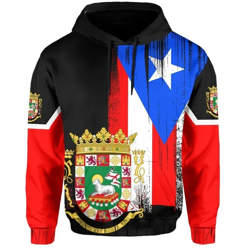 Puerto Rico Coat Of Arm Hoodie, African Hoodie For Men Women