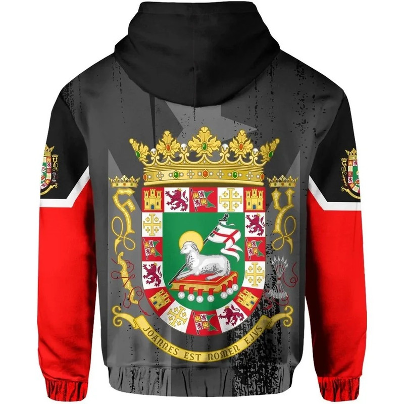 Puerto Rico Coat Of Arm Hoodie, African Hoodie For Men Women