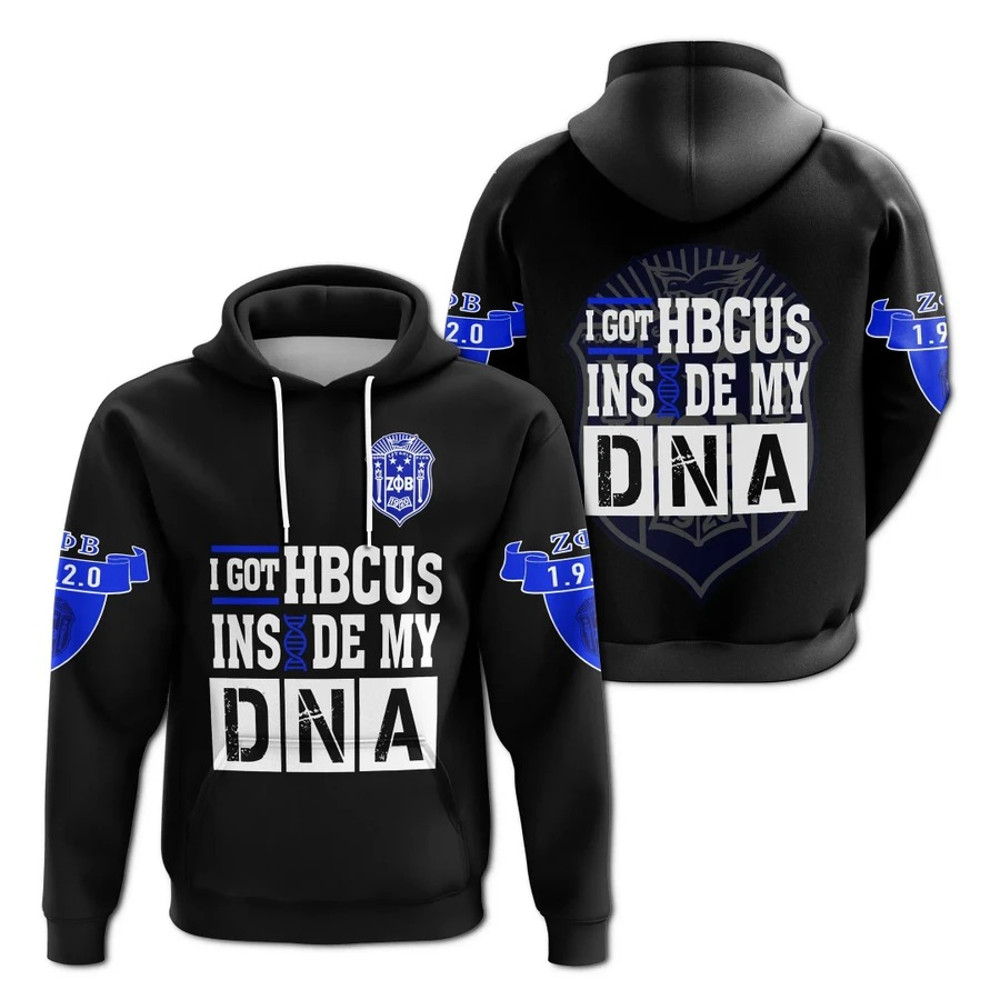 Zeta Phi Beta HBCU DNA Hoodie, African Hoodie For Men Women