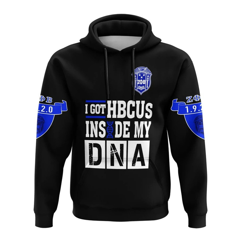 Zeta Phi Beta HBCU DNA Hoodie, African Hoodie For Men Women
