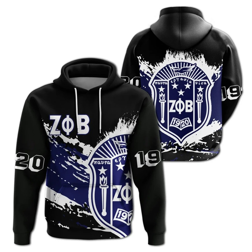 Zeta Phi Beta Hoodie - Tip Style, African Hoodie For Men Women
