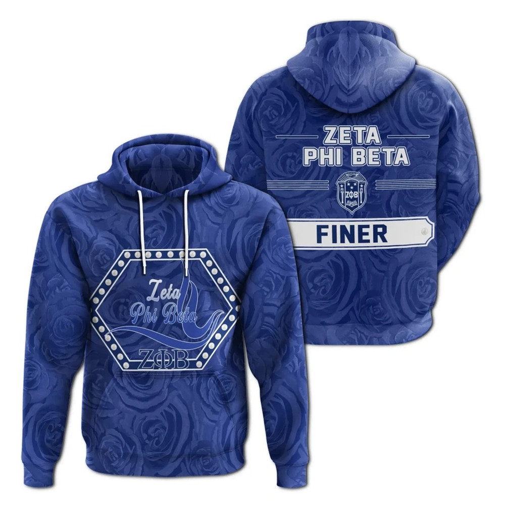Zeta Phi Beta Rose Peals Hoodie, African Hoodie For Men Women
