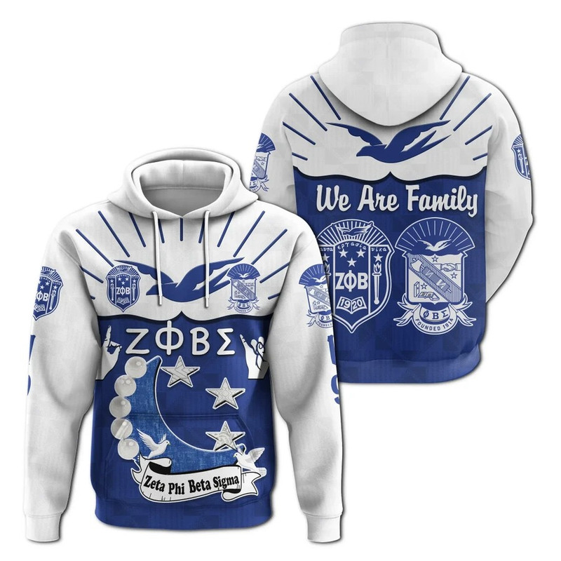 Zeta Phi Beta Sigma- We Are Family Hoodie, African Hoodie For Men Women