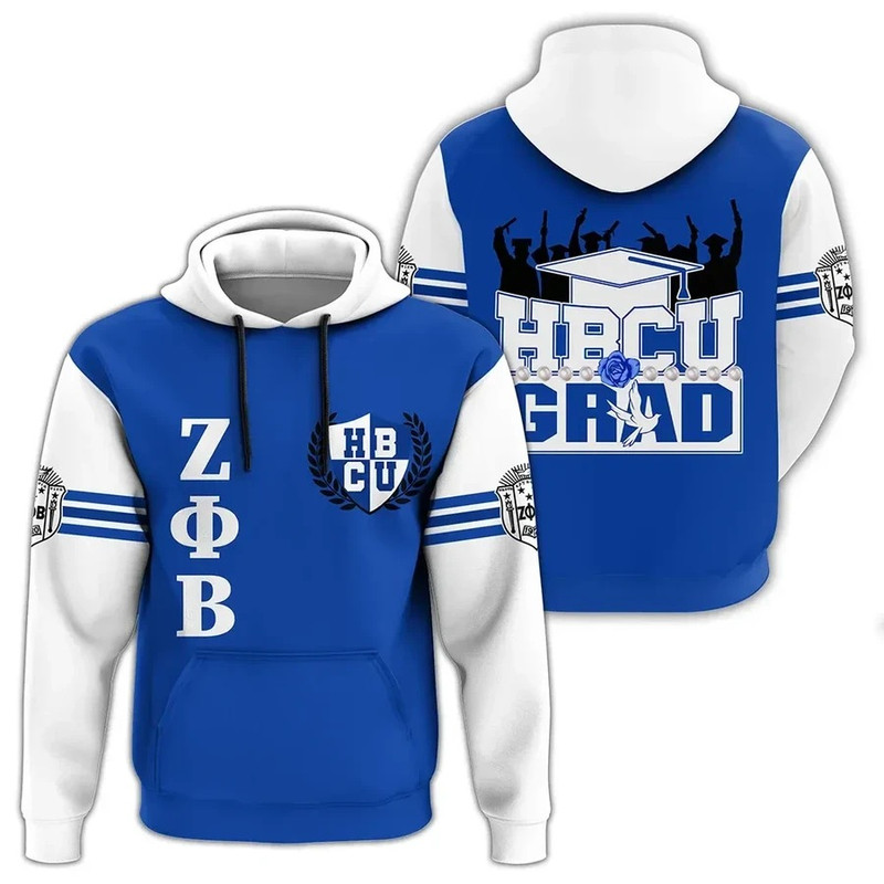 Zeta Phi Beta HBCU Graduation Hoodie, African Hoodie For Men Women
