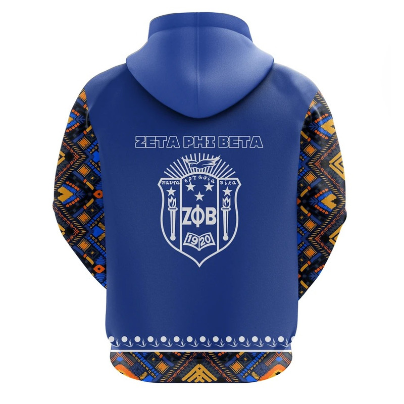 Zeta Phi Beta African Pattern - Royal Blue Hoodie, African Hoodie For Men Women