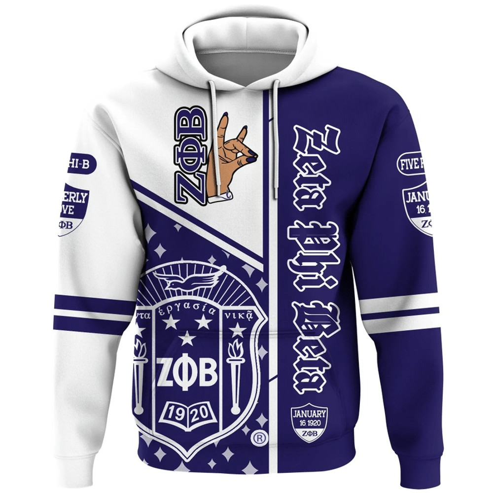 Zeta Phi Beta Hand Sign Hoodie, African Hoodie For Men Women