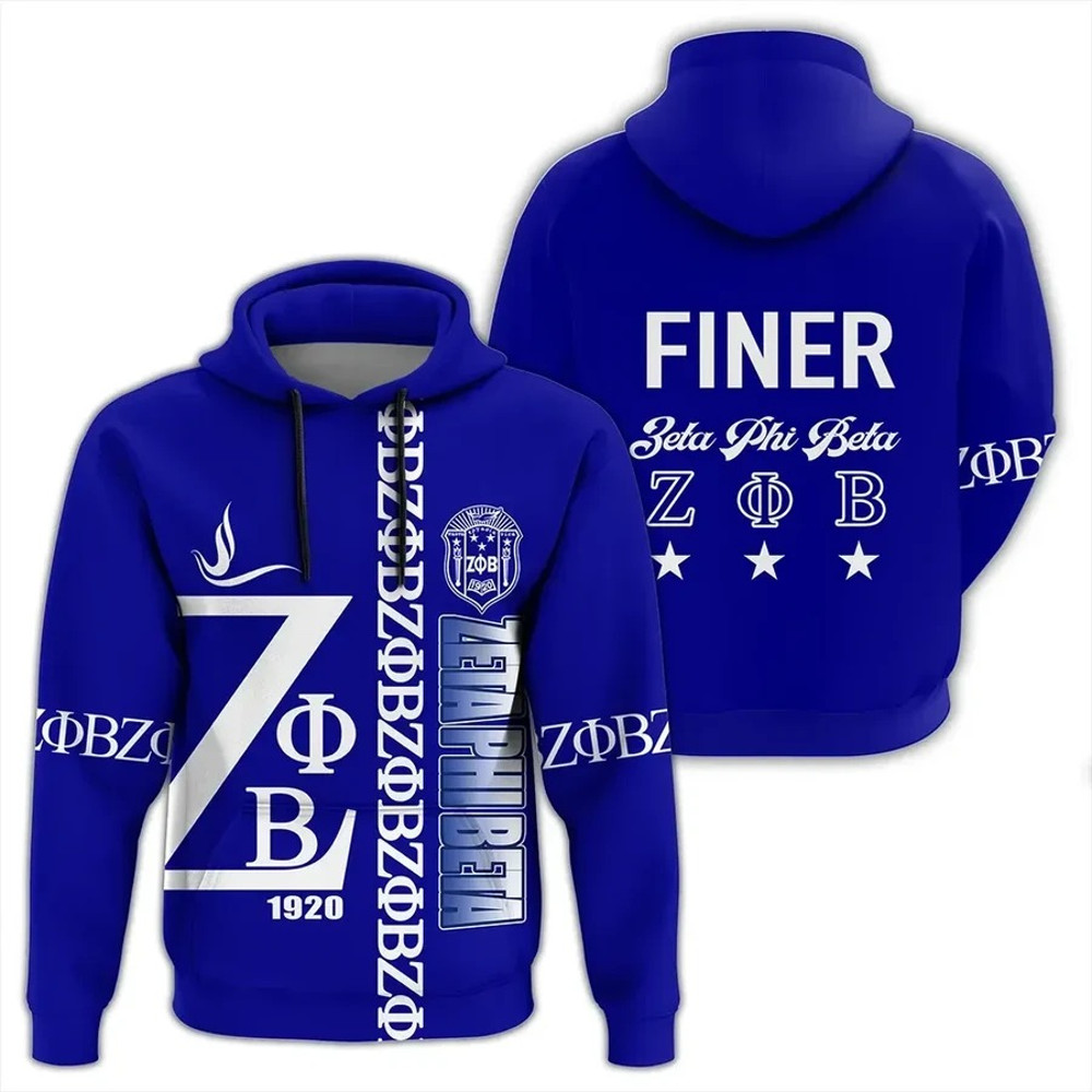 Blue Zeta Phi Beta Hoodie, African Hoodie For Men Women