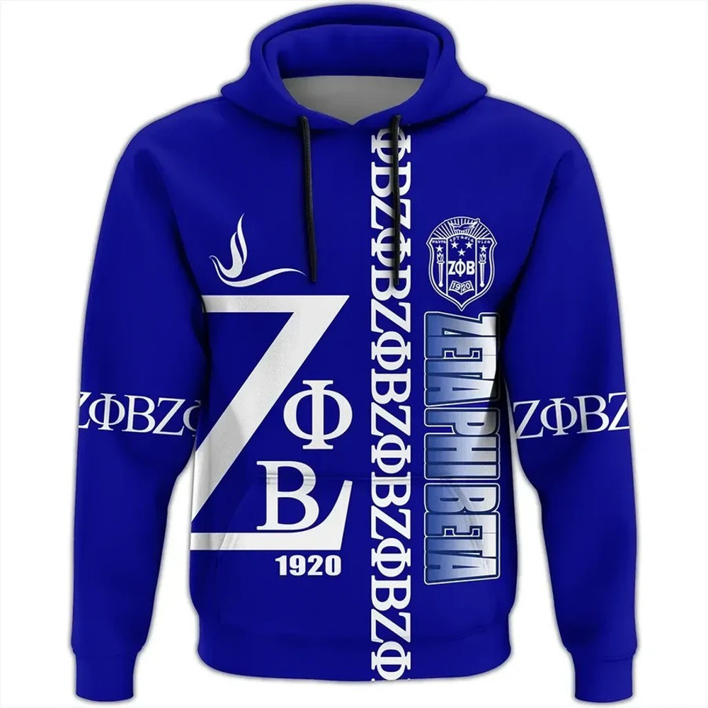Blue Zeta Phi Beta Hoodie, African Hoodie For Men Women
