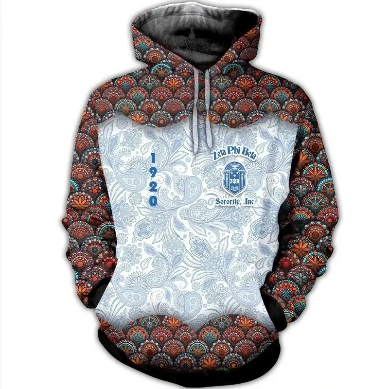 Zeta Phi Beta Mandala Girl Hoodie, African Hoodie For Men Women