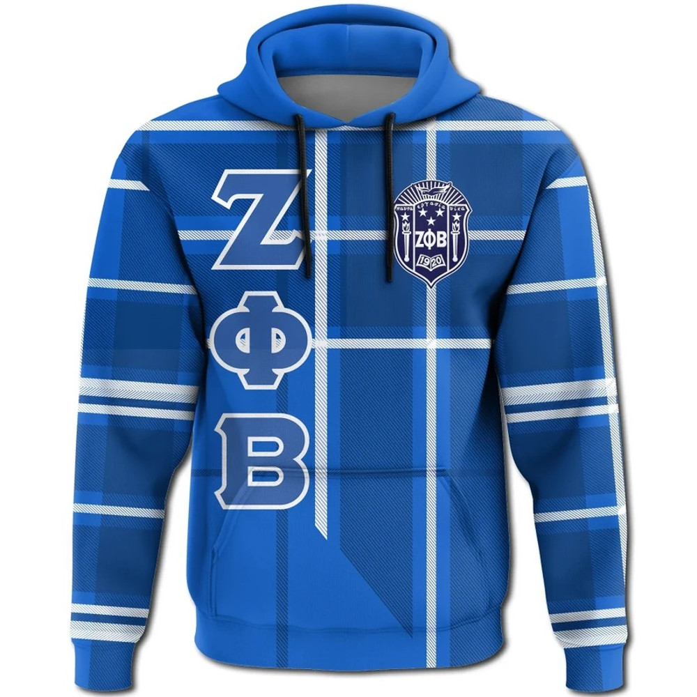 Zeta Phi Beta Burberr Style Hoodie, African Hoodie For Men Women