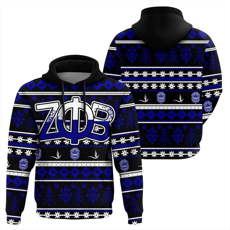 Zeta Phi Beta Christmas Splatters Hoodie, African Hoodie For Men Women