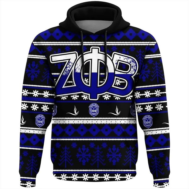 Zeta Phi Beta Christmas Splatters Hoodie, African Hoodie For Men Women