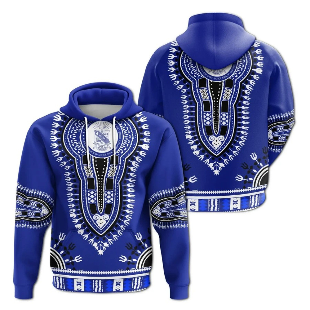 Phi Beta Sigma Dashiki Hoodie, African Hoodie For Men Women