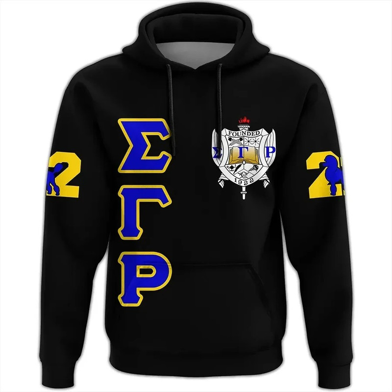 Sigma Gamma Rho Letters Hoodie, African Hoodie For Men Women