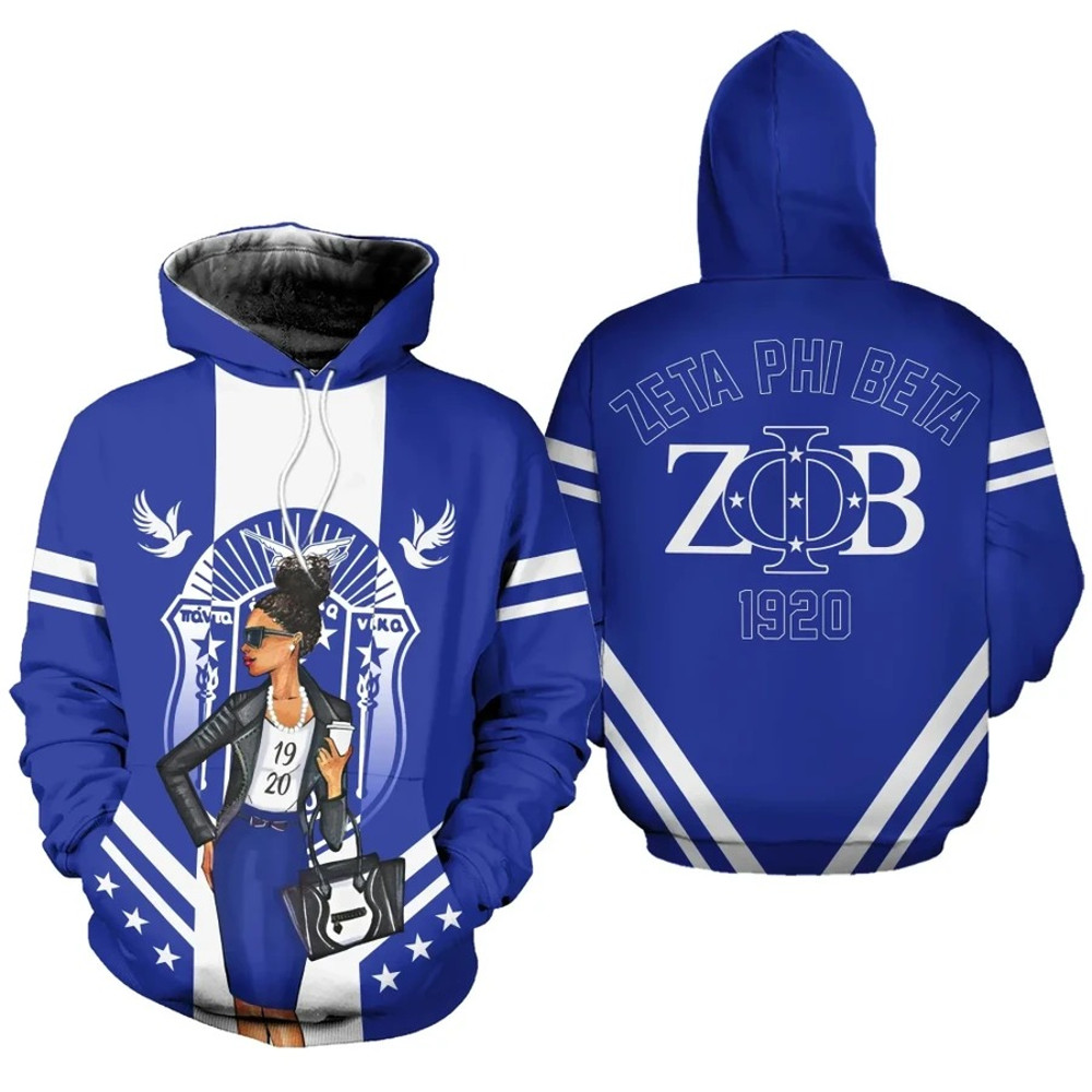 Lux Zeta Phi Beta Modern Girl Hoodie, African Hoodie For Men Women