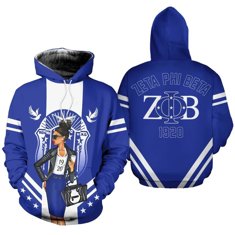Lux Zeta Phi Beta Modern Girl Hoodie, African Hoodie For Men Women