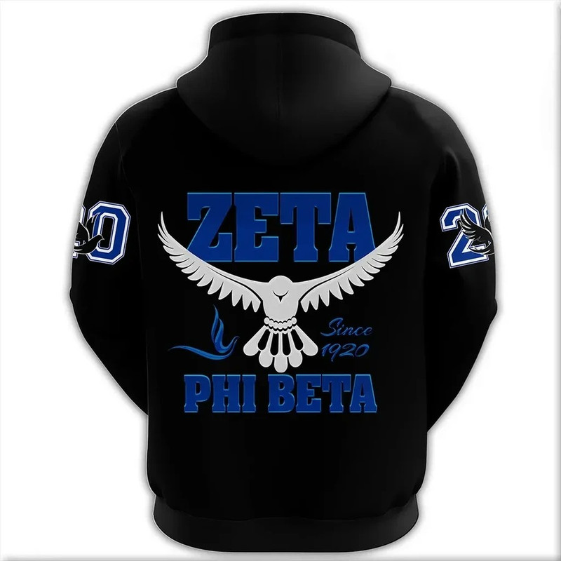 Zeta Phi Beta Letters Hoodie, African Hoodie For Men Women