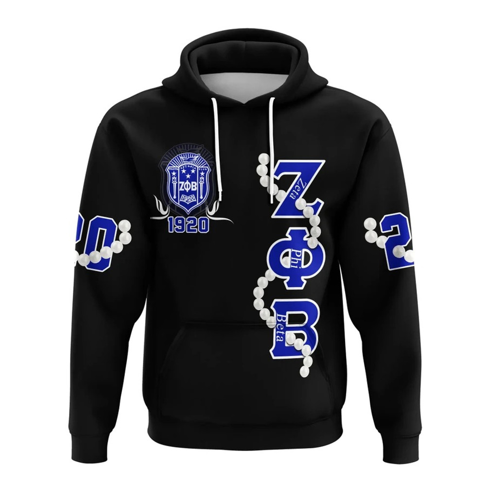 Zeta Phi Beta Pearl Hoodie, African Hoodie For Men Women