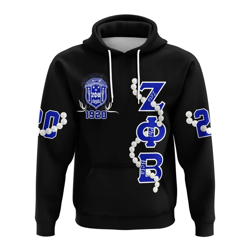 Zeta Phi Beta Pearl Hoodie, African Hoodie For Men Women