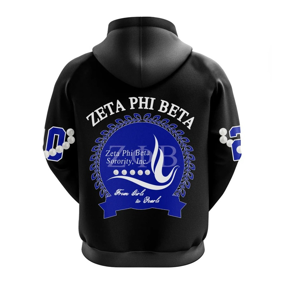 Zeta Phi Beta Pearl Hoodie, African Hoodie For Men Women