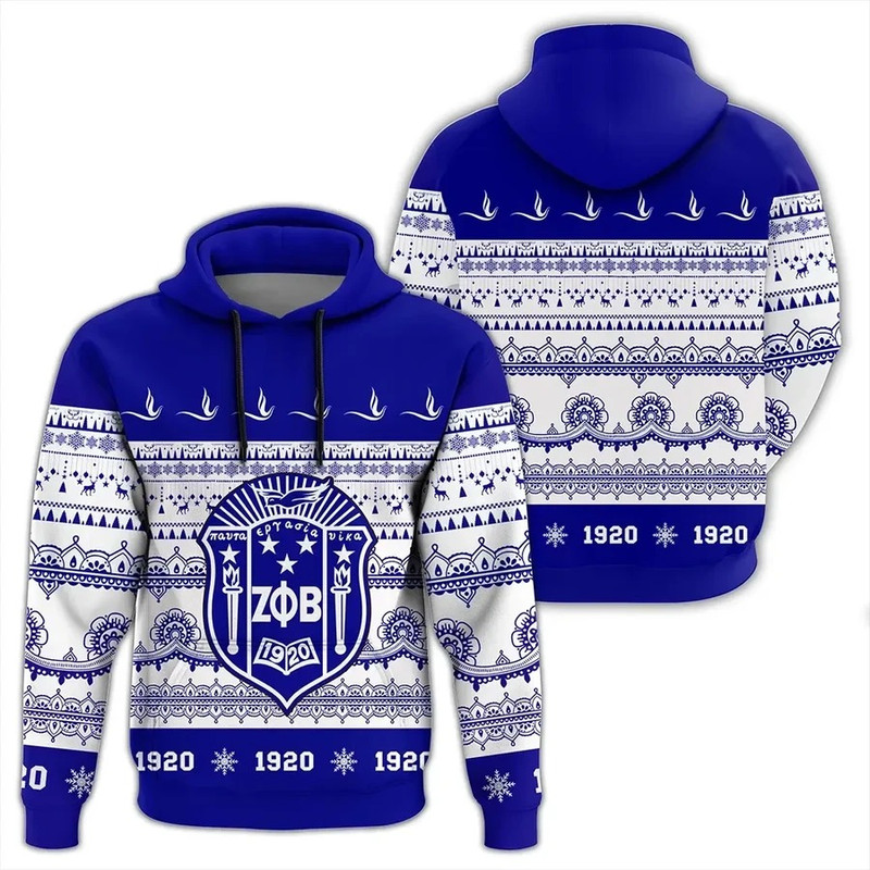 Zeta Phi Beta Xmas Establish Year Hoodie, African Hoodie For Men Women
