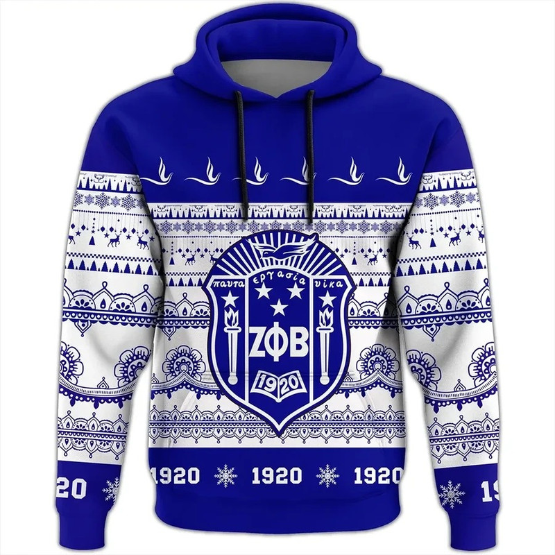 Zeta Phi Beta Xmas Establish Year Hoodie, African Hoodie For Men Women
