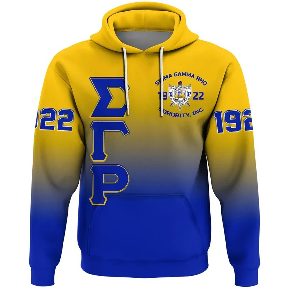 Sigma Gamma Rho Gradient Hoodie, African Hoodie For Men Women