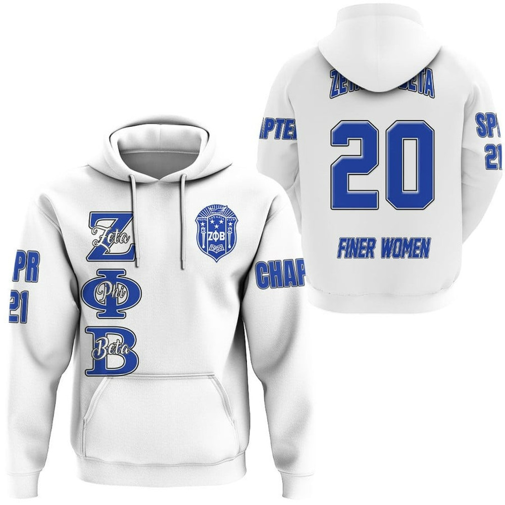Zeta Phi Beta ( White ) Hoodie, African Hoodie For Men Women