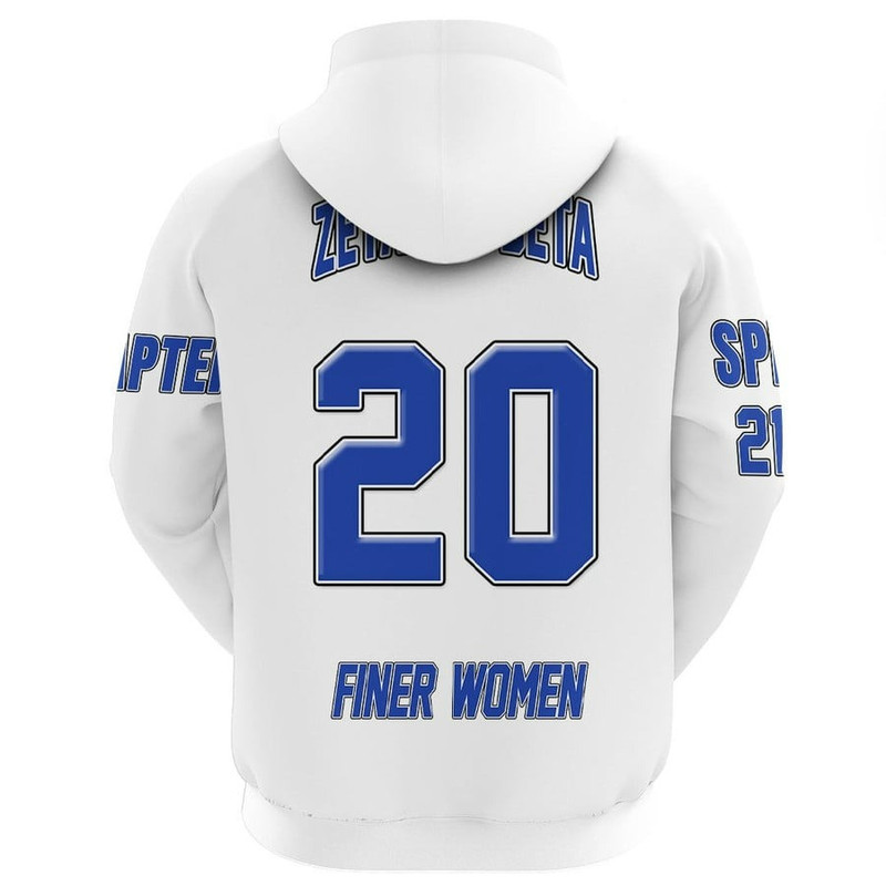 Zeta Phi Beta ( White ) Hoodie, African Hoodie For Men Women
