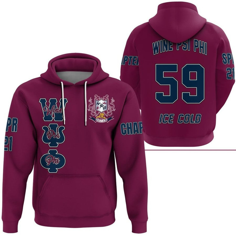 Wine Psi Phi Hoodie, African Hoodie For Men Women