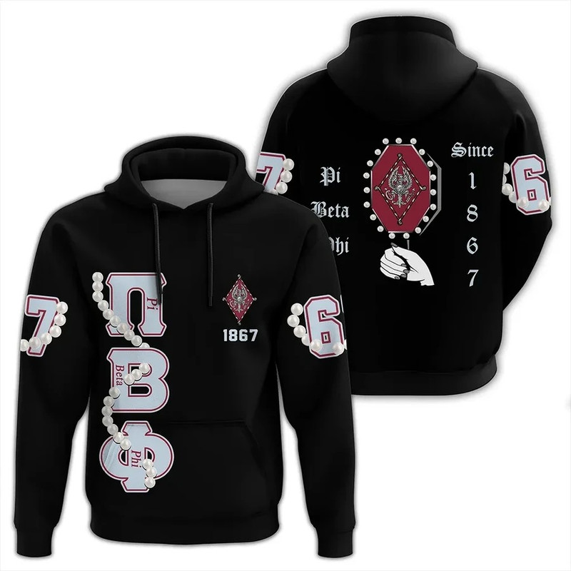 Pi Beta Phi Pearls Hoodie, African Hoodie For Men Women
