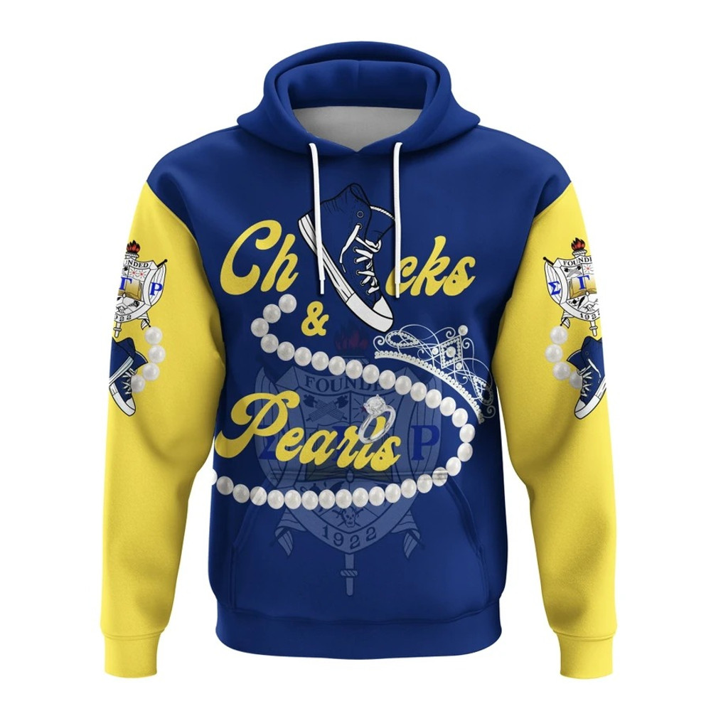 Sigma Gamma Rho Chucks And Pearls Hoodie K.H Pearls, African Hoodie For Men Women
