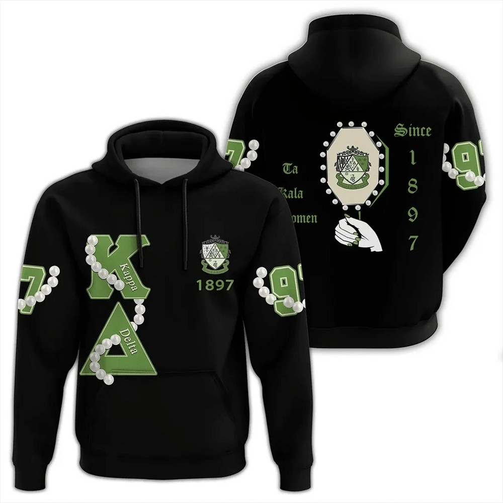 KD Sorority Pearls Hoodie, African Hoodie For Men Women