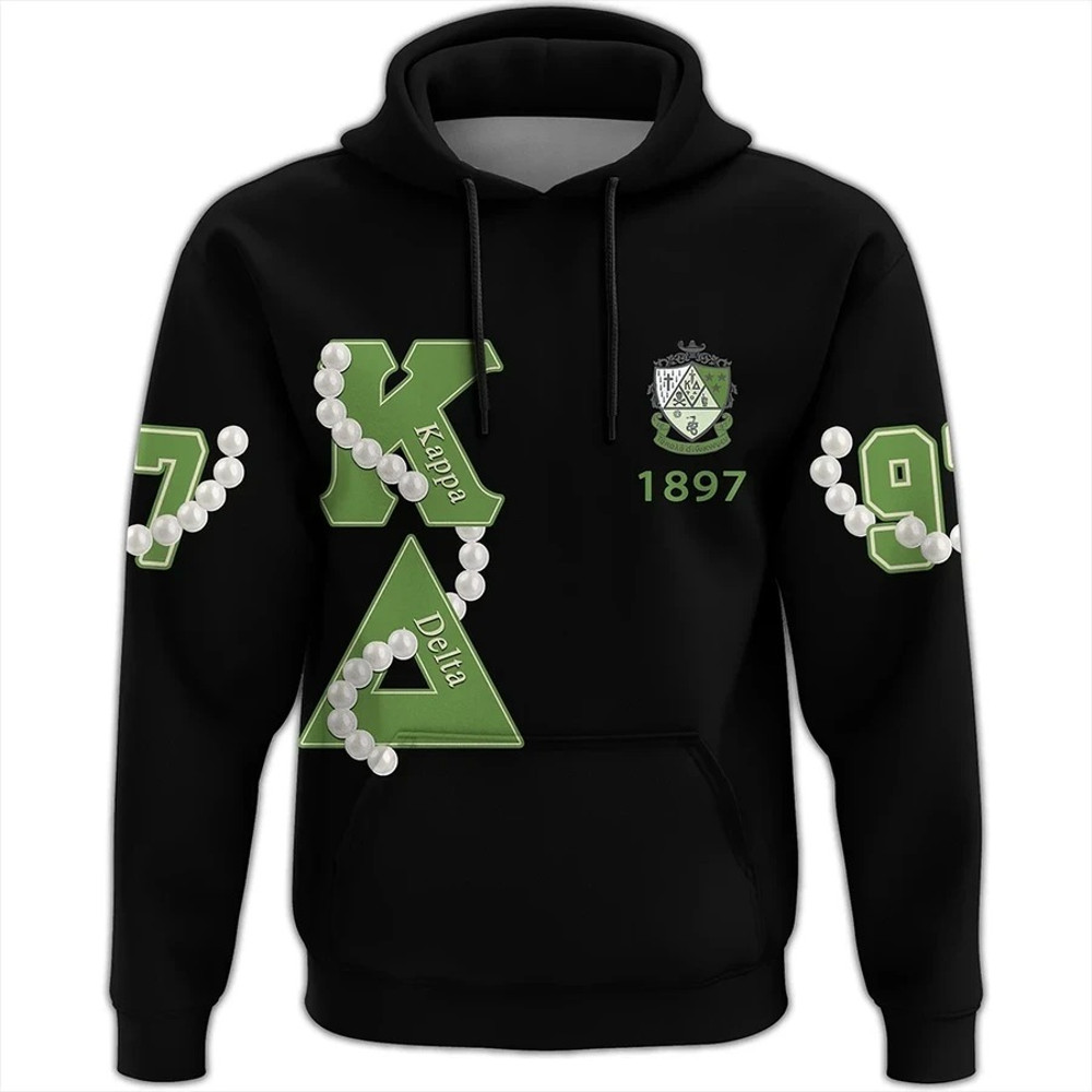 KD Sorority Pearls Hoodie, African Hoodie For Men Women