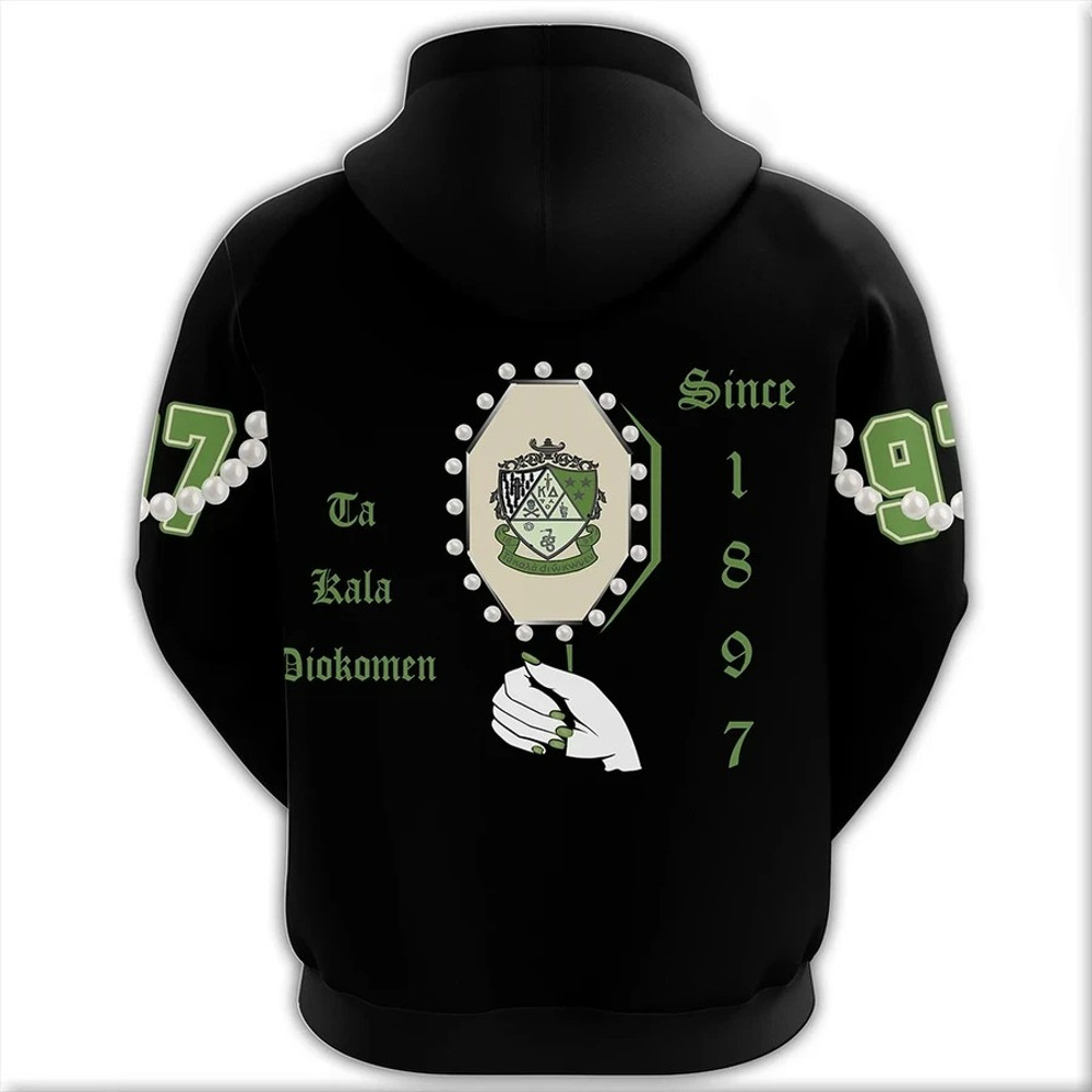 KD Sorority Pearls Hoodie, African Hoodie For Men Women