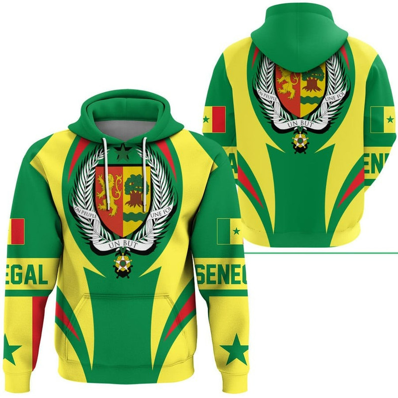 Senegal Action Flag Hoodie, African Hoodie For Men Women