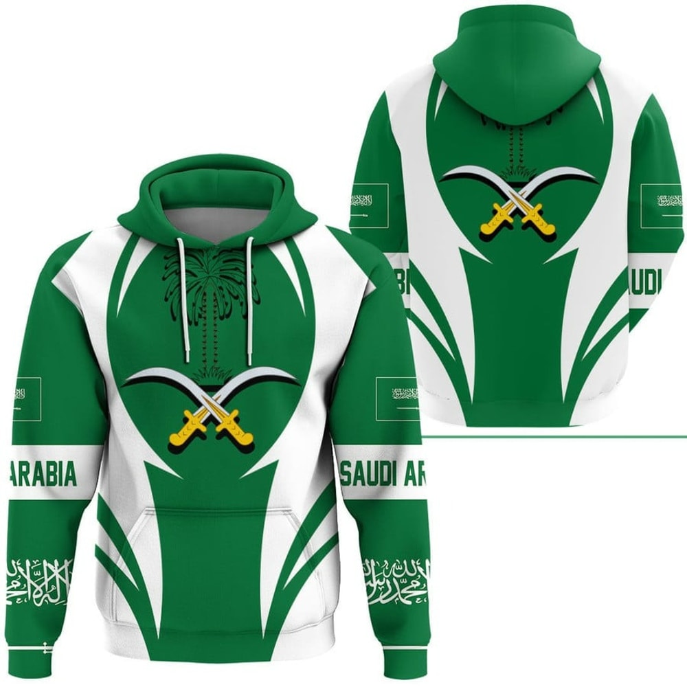 Saudi Arabia Action Flag Hoodie, African Hoodie For Men Women