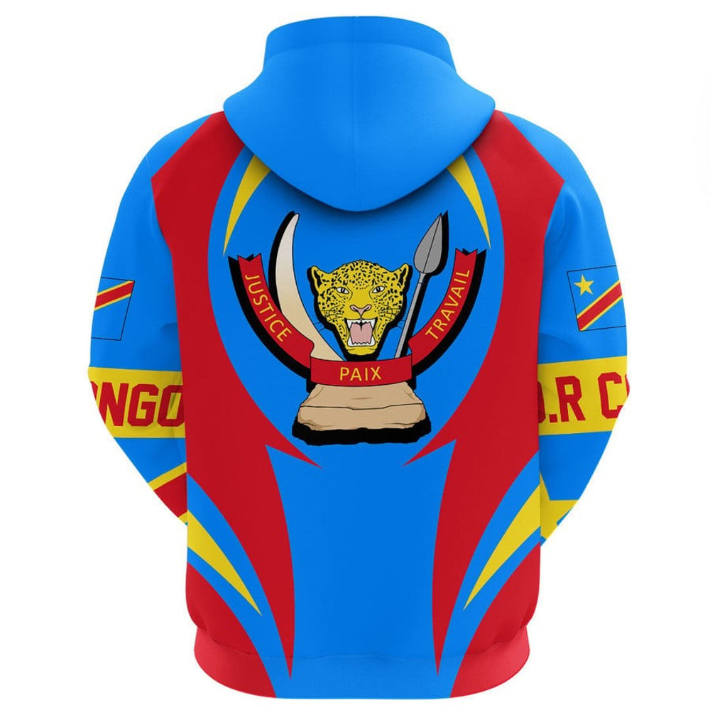 Democratic Republic Of The Congo Action Flag Hoodie, African Hoodie For Men Women