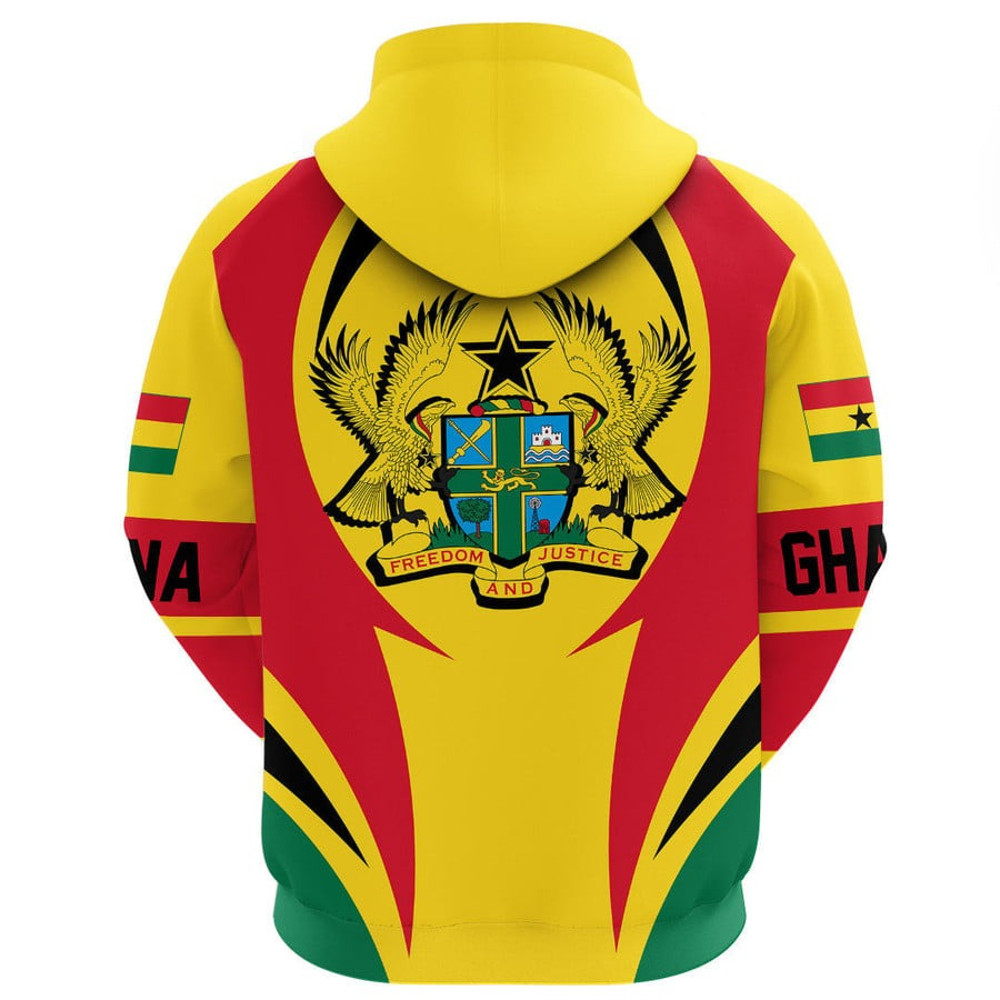 Ghana Action Flag Hoodie, African Hoodie For Men Women