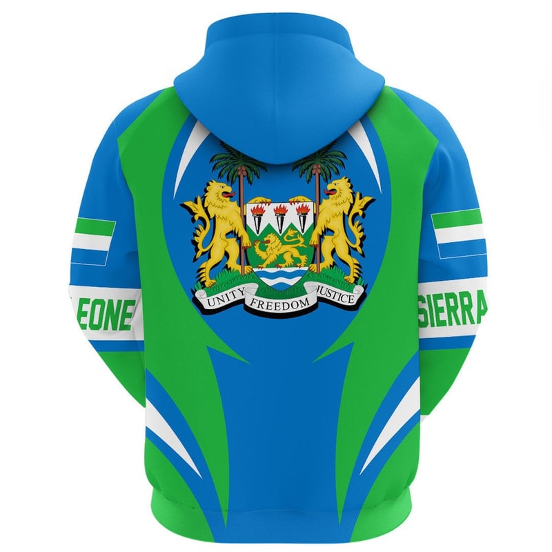 Sierra Leone Action Flag Hoodie, African Hoodie For Men Women