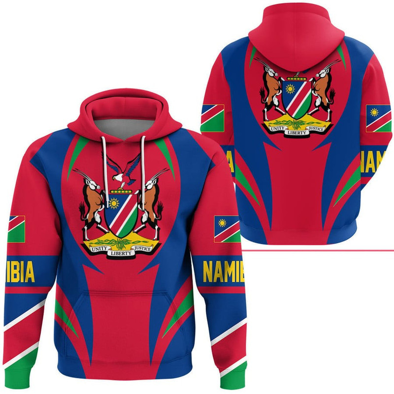 Namibia Action Flag Hoodie, African Hoodie For Men Women