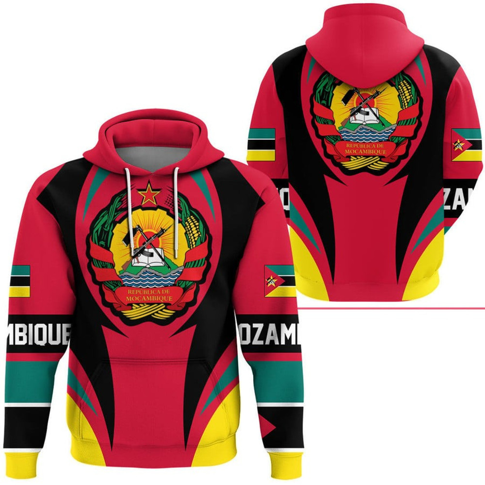 Mozambique Action Flag Hoodie, African Hoodie For Men Women