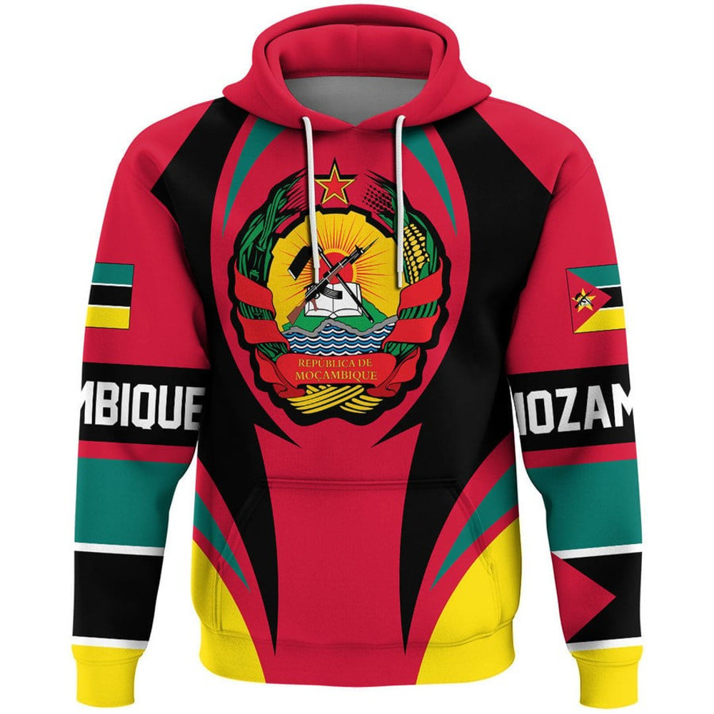 Mozambique Action Flag Hoodie, African Hoodie For Men Women